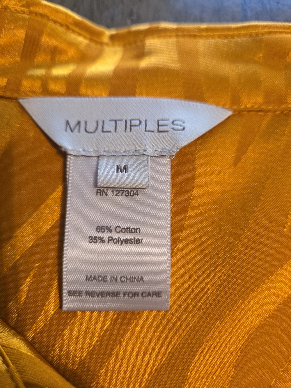 Multiples Golden Zebra-Print Button Front Blouse - Picture 4 of 6